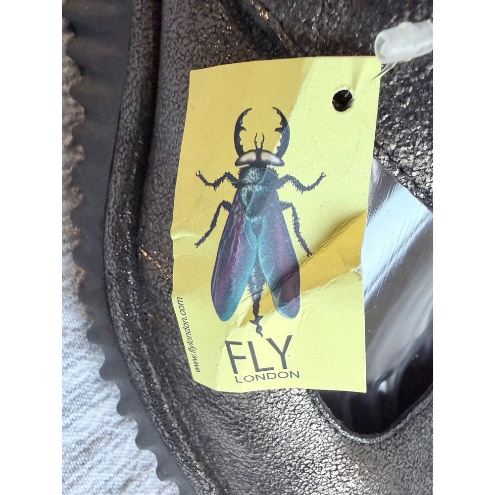 Fly London Womens Bronze Metallic Leather Mary Jane Wedge Shoes Size 39 Portugal - Picture 11 of 12
